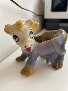 Vintage Cow Planter